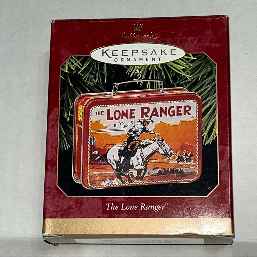 1997 Hallmark Keepsake Ornament The Longer Ranger Pressed Tin Lunch Box Ornament